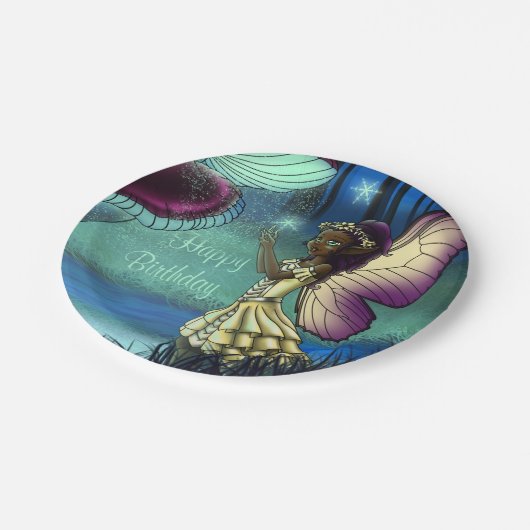 Afrikaanse Amerikaanse feestdag en paddenstoel Papieren Bordje (Gekanteld)