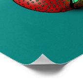 Afrikaanse Amerikaanse feier en aardbei Poster (Hoek)