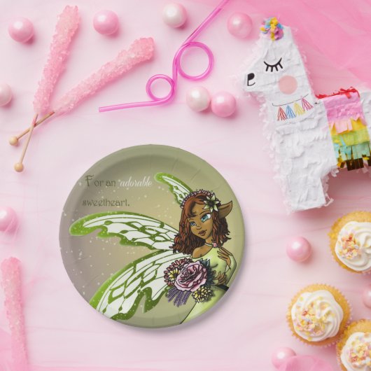 Afrikaanse Amerikaanse feier en bloemen Birthday Papieren Bordje (Feest)