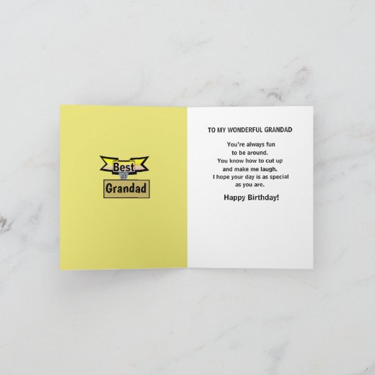 Afrikaanse Amerikaanse grootvader Birthday Kaart (Binnen)