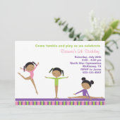 Afrikaanse Amerikaanse Gymnastiekuitnodigingen Kaart (Staand voorkant)