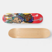 Afrikaanse Amerikaanse Hip Hop Cartoon Skateboard (Horizontaal)