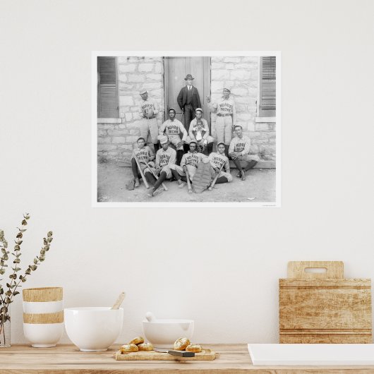 Afrikaanse Amerikaanse honkbal 1900 Poster (Keuken)