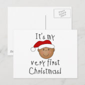 Afrikaanse Amerikaanse jongen 1 Kerstmis Feestdagenkaart (Voorkant / Achterkant)