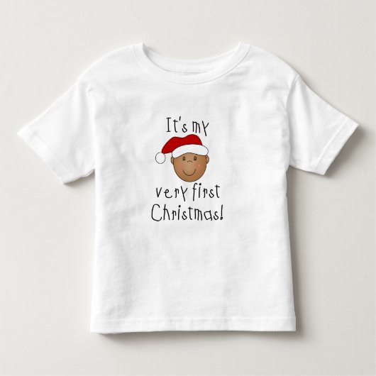 Afrikaanse Amerikaanse jongen 1 Kerstmis Kinder Shirts (Voorkant)