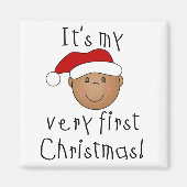 Afrikaanse Amerikaanse jongen 1 Kerstmis Magneet (Voorkant)