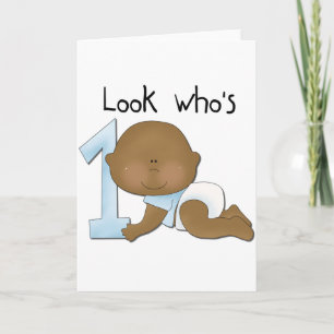 Afrikaanse Amerikaanse jongen, eerste verjaardag, Kaart