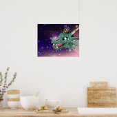 Afrikaanse Amerikaanse jongen en Dragon Poster (Keuken)