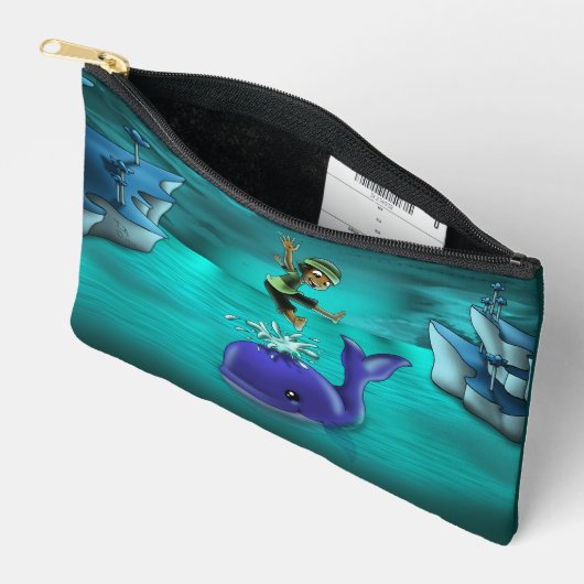 Afrikaanse Amerikaanse jongen en walvis Etui (Open)