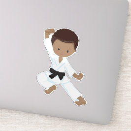 Afrikaanse Amerikaanse jongen, Karate Boy, Kata, z Sticker