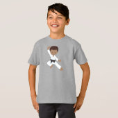 Afrikaanse Amerikaanse jongen, Karate Boy, Kata, z T-shirt (Voorkant volledig)