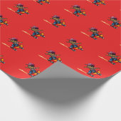 Afrikaanse Amerikaanse jongen op een Skateboardpat Cadeaupapier (Hoek)