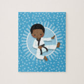 Afrikaanse Amerikaanse Karate Boy Judo Martial Art Legpuzzel (Verticaal)