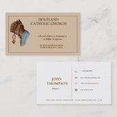 Afrikaanse Amerikaanse katholieke kerk met Praag H Visitekaartje (Voorkant / Achterkant)