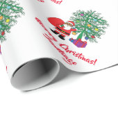 Afrikaanse Amerikaanse kerstboom White Cadeaupapier (Rol Hoek)