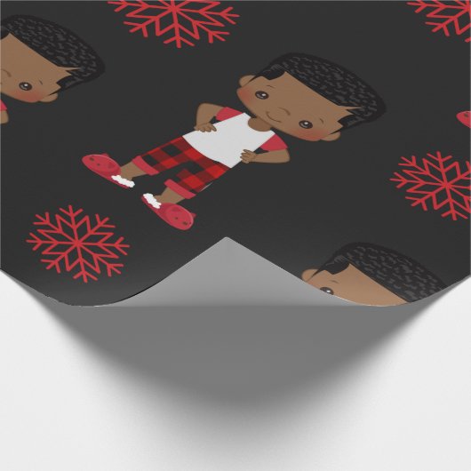 Afrikaanse Amerikaanse kerstcadeautje Cadeaupapier (Hoek)