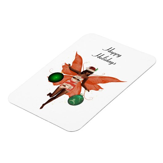 Afrikaanse Amerikaanse Kerstfee Flexibele Magneet (Linkerzijde)