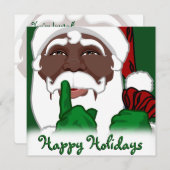 Afrikaanse Amerikaanse kerstfeestdagen Kaart (Voorkant / Achterkant)