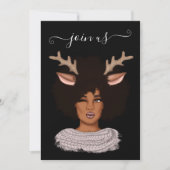 Afrikaanse Amerikaanse kerstfeestpartij Invi Kaart (Voorkant)