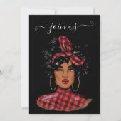 Afrikaanse Amerikaanse kerstfeestpartij Invi Kaart (Voorkant)