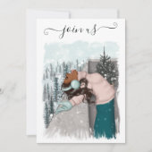 Afrikaanse Amerikaanse kerstfeestpartij Invi Kaart (Voorkant)