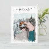 Afrikaanse Amerikaanse kerstfeestpartij Invi Kaart (Staand voorkant)