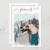 Afrikaanse Amerikaanse kerstfeestpartij Invi Kaart (Voorkant / Achterkant)