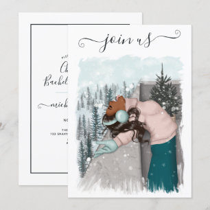 Afrikaanse Amerikaanse kerstfeestpartij Invi Kaart