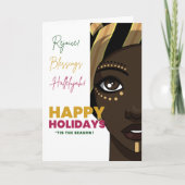 Afrikaanse Amerikaanse kerstkaart (Voorkant)