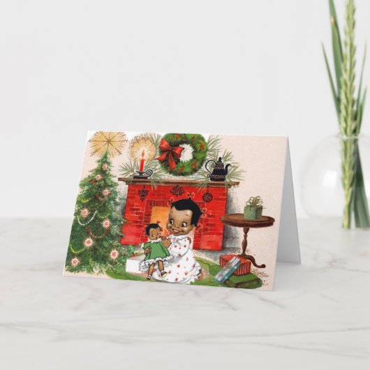 Afrikaanse Amerikaanse kerstkaart Feestdagen Kaart (Voorkant)