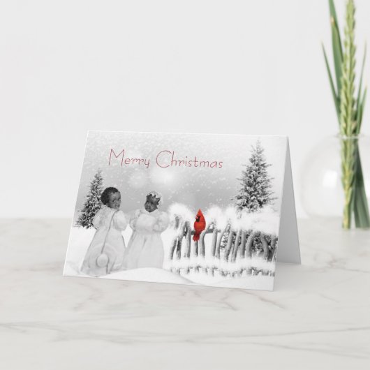 Afrikaanse Amerikaanse kerstkaart Feestdagen Kaart (Voorkant)