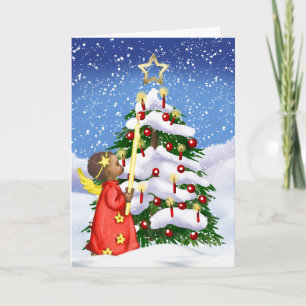 Afrikaanse Amerikaanse kerstkaart Feestdagen Kaart