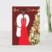 -Afrikaanse Amerikaanse kerstkaart Feestdagen Kaart (Voorkant)