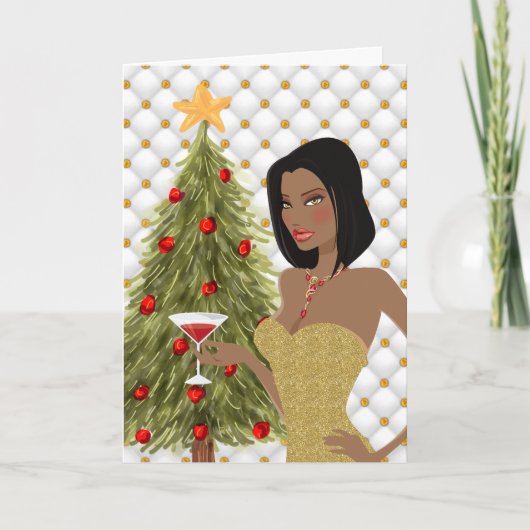 Afrikaanse Amerikaanse kerstkaart Feestdagen Kaart (Voorkant)