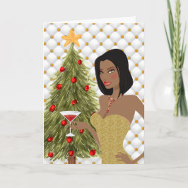 Afrikaanse Amerikaanse kerstkaart Feestdagen Kaart