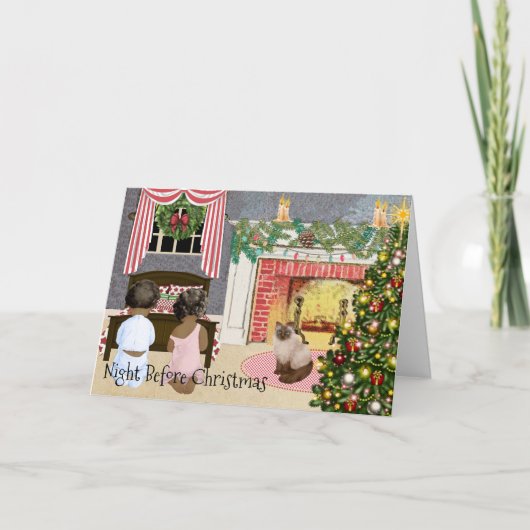 Afrikaanse Amerikaanse kerstkaart Feestdagen Kaart (Voorkant)