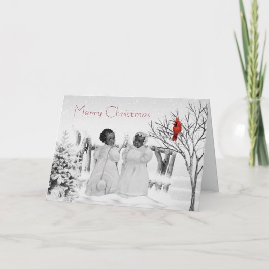 Afrikaanse Amerikaanse kerstkaart Feestdagen Kaart (Voorkant)