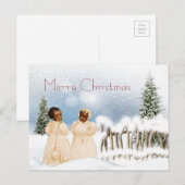 Afrikaanse Amerikaanse kerstkaart Feestdagenkaart (Voorkant / Achterkant)