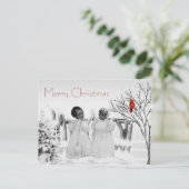 Afrikaanse Amerikaanse kerstkaart Feestdagenkaart (Staand voorkant)