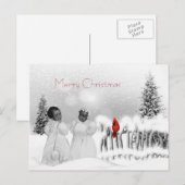 Afrikaanse Amerikaanse Kerstkaart Feestdagenkaart (Voorkant / Achterkant)