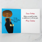 Afrikaanse Amerikaanse kerstkaart Kaart (Binnen)