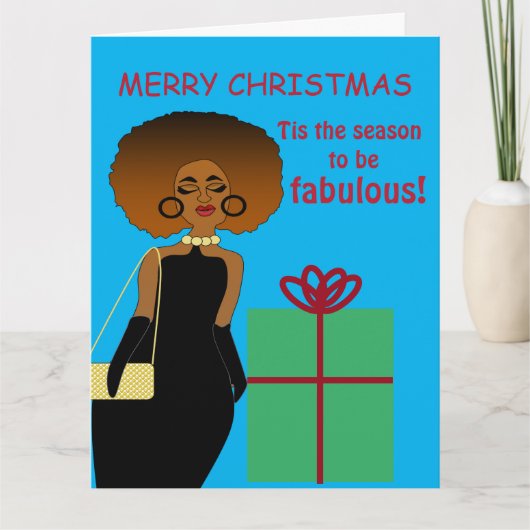 Afrikaanse Amerikaanse kerstkaart Kaart (Voorkant)