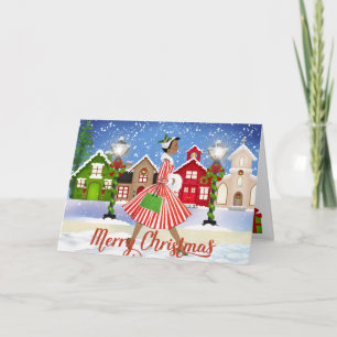 -Afrikaanse Amerikaanse kerstkaart Kaart