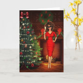 Afrikaanse Amerikaanse kerstkaart Kaart (Gele Bloem)