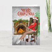 -Afrikaanse Amerikaanse kerstkaart Kaart (Voorkant)