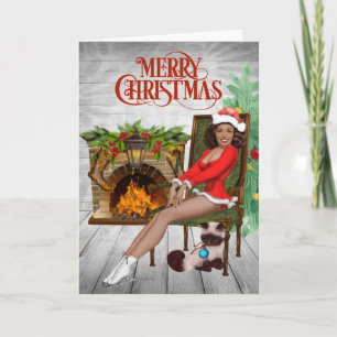 -Afrikaanse Amerikaanse kerstkaart Kaart