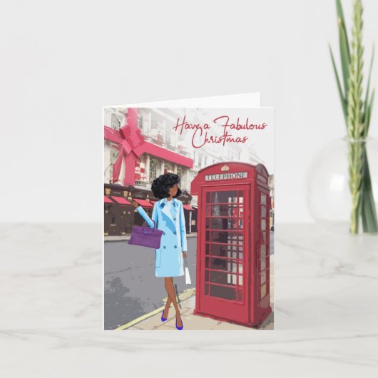 Afrikaanse Amerikaanse kerstkaart Kaart (Voorkant)