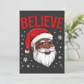 Afrikaanse Amerikaanse kerstkerstkerstkerstkergelo Bedankkaart (Staand voorkant)