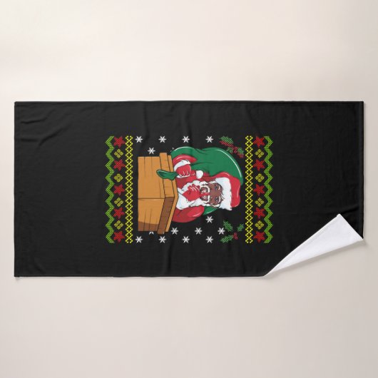 Afrikaanse Amerikaanse kerstman Badhanddoek (Badhanddoek)