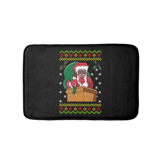 Afrikaanse Amerikaanse kerstman Badmat (Voorkant)